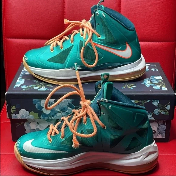 🌴🔥Nike LeBron X Miami Dolphins - Picture 8 of 9